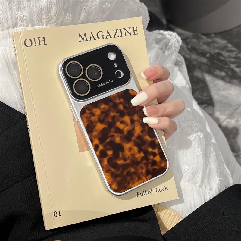 

Tortoiseshell Pattern iPhone 17 Pro Max Drop-Proof Case with Large Window (Compatible with iPhone 13/14/15/16) 14 Pro Max