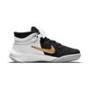 Nike Team Hustle D 10 FlyEase DD7302-002 Black White Gold Kids Basketball Shoes