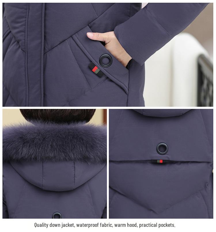 2024 Women's Plus Size Fur Collar Winter Down Jacket - Fashionable, Warm, Thickened Mother's Trend.