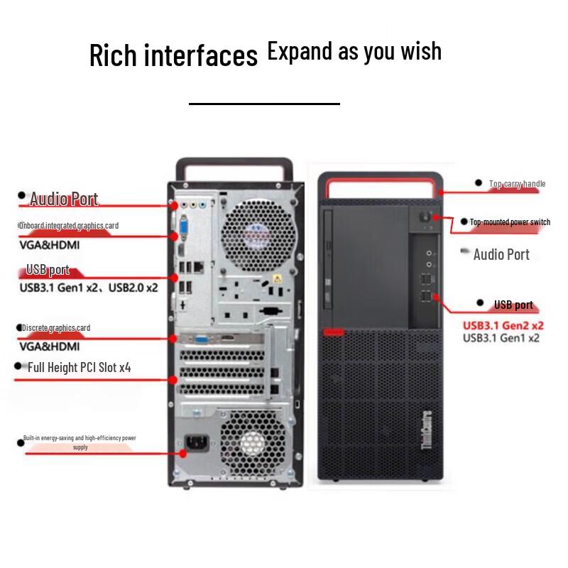 Lenovo KaiTian M630Z Commercial Desktop PC with 23.8-inch Monitor (CN version)