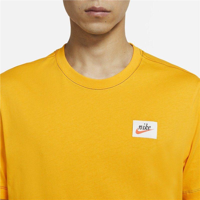 Nike T Shirts Men's Gold Crew Neck Moderate Straight Fit DJ1394-739