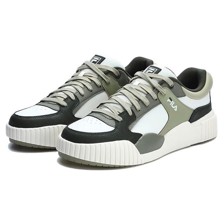 FILA Blocks Comfortable Versatile Low-Top Sneakers Men Sneakers White Green F12M312209FSF