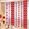 Suomei Home Wedding Curtains Décor: Double Happiness Long Strip for Bedroom & New House