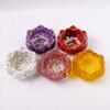 DIY Craft Crystals Lotus Flower Base Lotus Shape Crystal Lotus Bowl Crystal Ornament  Office Decor