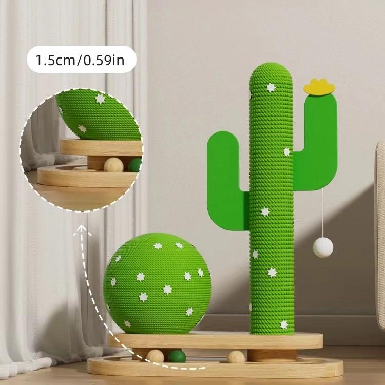 Cactus Ball Grab Pillar Indoor Cat Scratching Column Cactus Crawling Toy Fun Activity For Cats Pet Furniture Decor Item