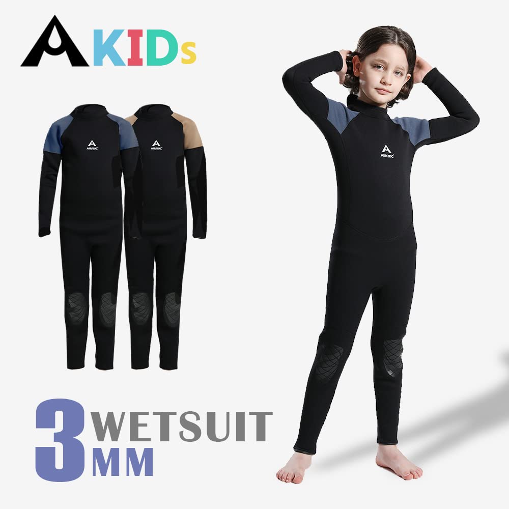 Exclusive Wetsuit for 3mm Full Back UV Surfing G20WK01 Long [UMIZAR] [Amazon Brand] Children's Wetsuit, Kids, Suit, Zip, Neoprene, Sunscreen,