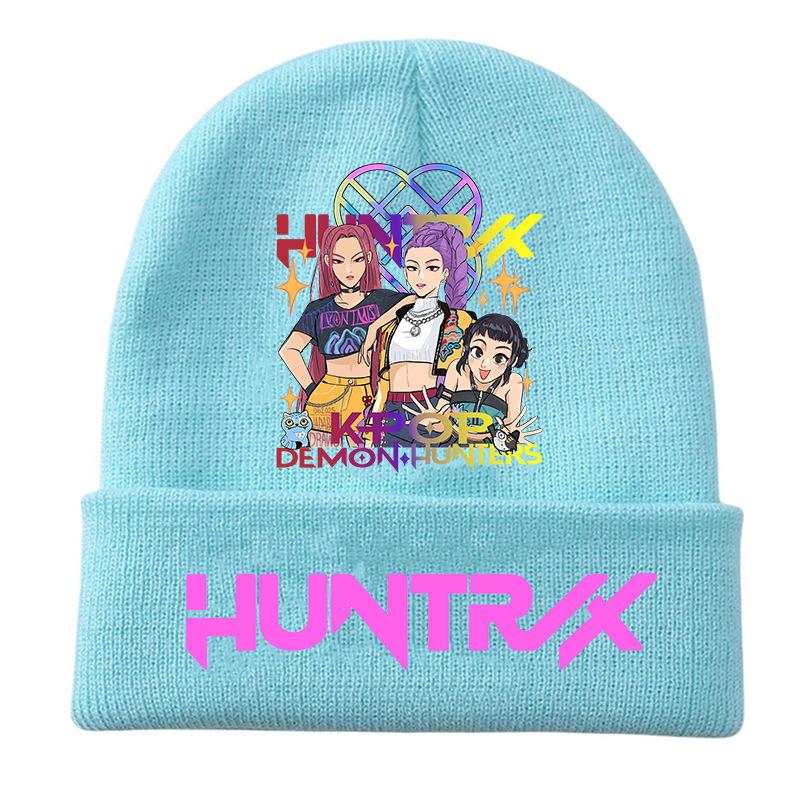 Peripheral Knitted Hat Curled Wool Hat Printed Doudou Hat Outdoor Cold Hat Adult