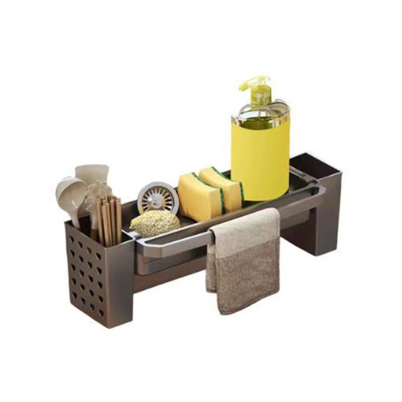 Sink Rack With Chopsticks Container Kitchen Sink Organizer Drain Rack Soap Dish Washing Sponge Rack Kitchen Sink Storage Rack
