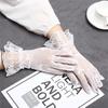 Women's Bow Lace Sun Protection Gloves, UPF 50+ UV Blocking, Breathable Sheer Gloves for Wedding, Party, Driving