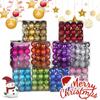 24Pcs Glittery Xmas Pendant Christmas Tree Hanging Balls Party Decoration Christmas Decor Baubles Wedding Ornament