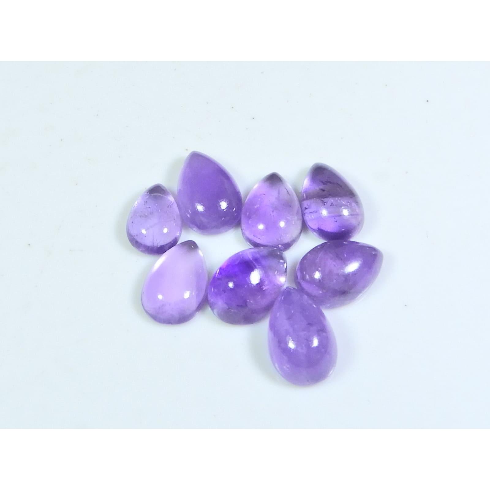 

Кольцо из натурального аметиста 8X12 мм, размер, кабошон-груша, рассыпной драгоценный камень, лот 8 шт., 24 карата, A-440