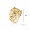 18K Gold Plated Punk-Style Leopard Ring: Adjustable Hip Hop Jewelry