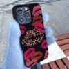 Fashion Lips Leopard Print Phone Case For iPhone 17 Pro Max 16E 16 15 14 13 12 11 Pro 17Air X XR XS Max 7 8 16 Plus Soft Cover