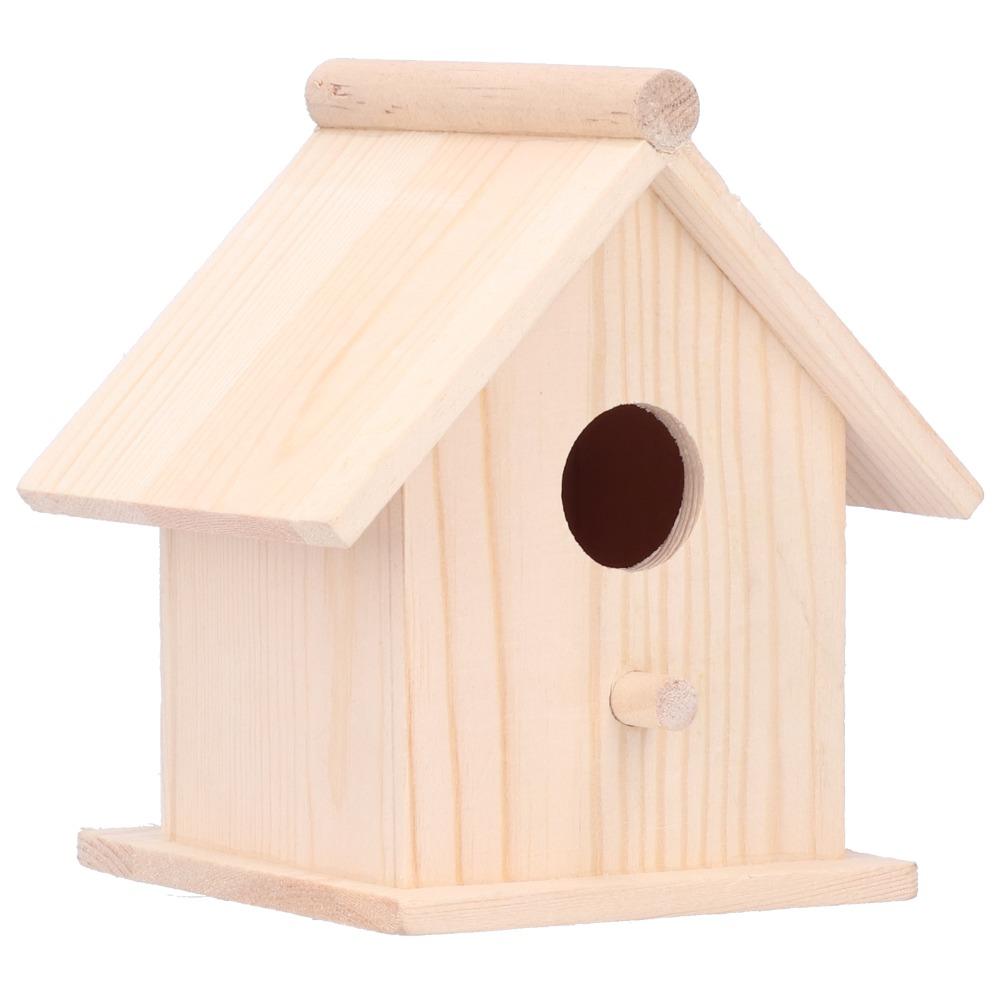 Small Stand Garden Bird House Durable Bird Nest House Convenient Wooden Bird House Indoor Use