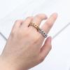 New Trendy Gift for Women Men Gold Filled Link Chain Ring Jewelry Band Ring Stainless Steel