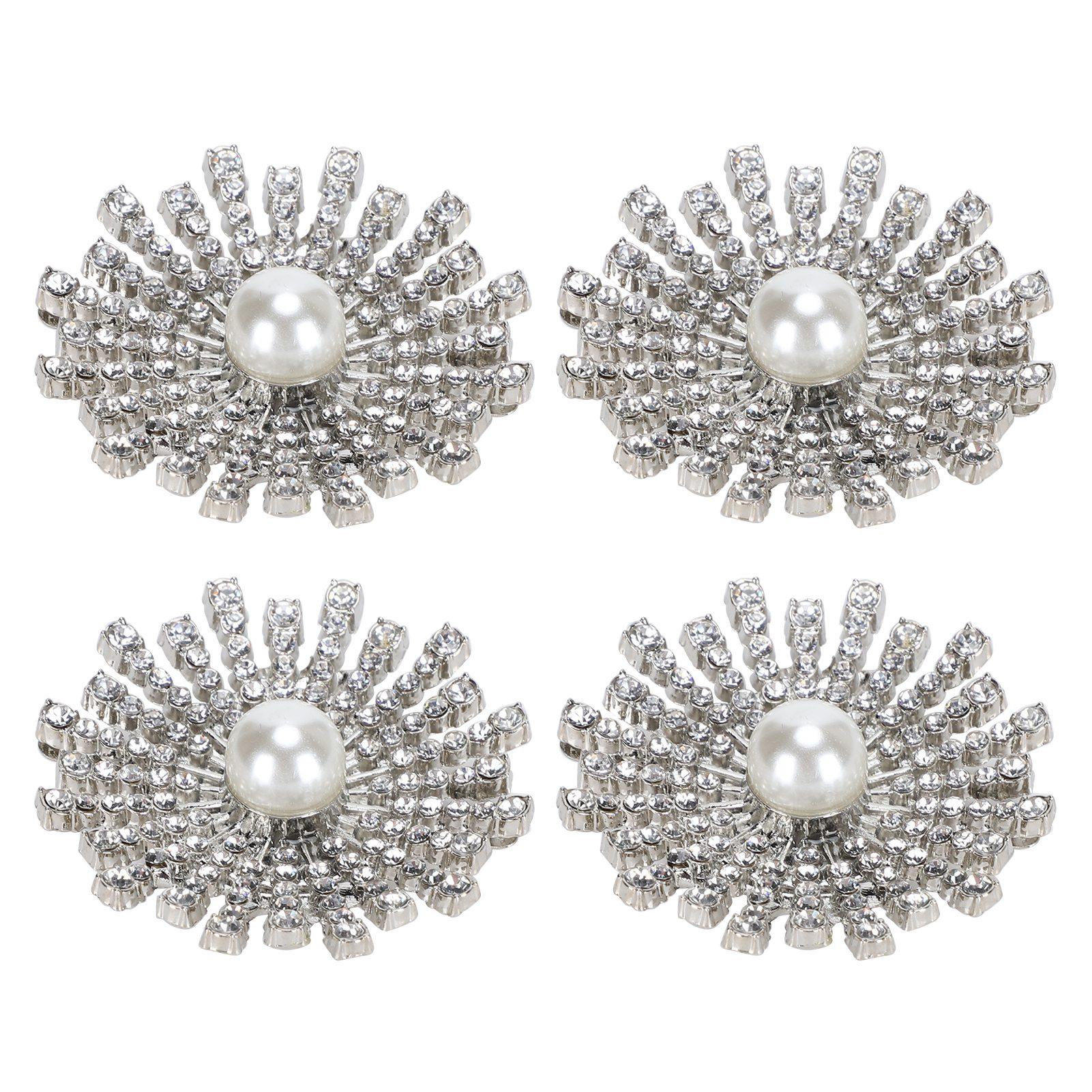 

4 шт. Украшения из бриллиантового жемчуга, модные зажимы для обуви, ювелирные изделия из сплава, украшения для рукоделия, подсолнух