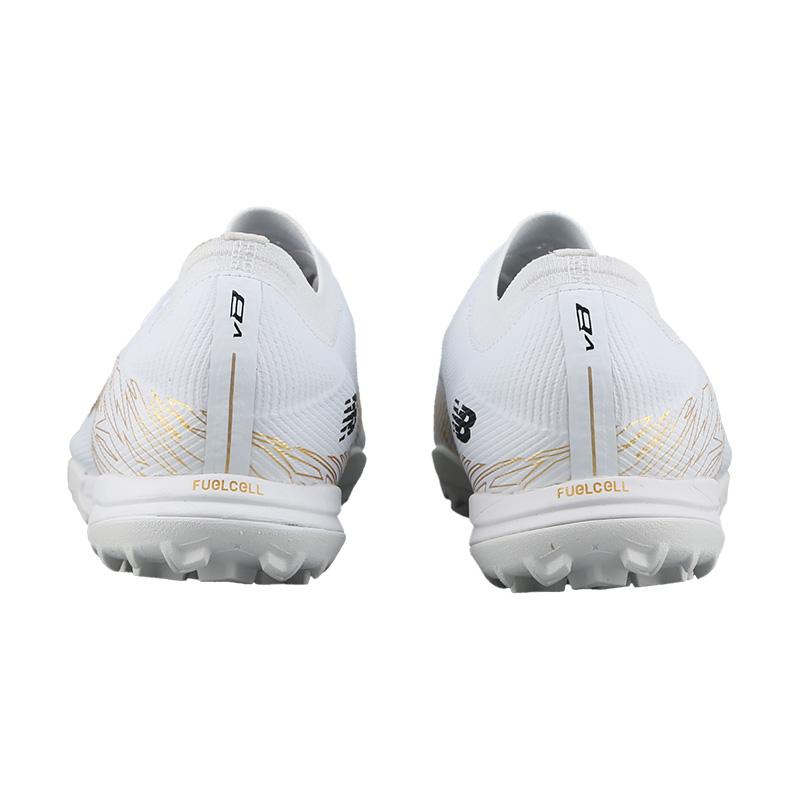 New Balance Furon V8 Comfortable Simple TF (Rubber Studs) Durable Breathable Fit Soccer Shoes Unisex Soccer Shoes White Platinum Black SF1TWG8