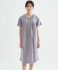 Meipeullawo Purple Pink Dot Short Sleeve Pure Cotton Women'S Plus Size Dress Pajamas