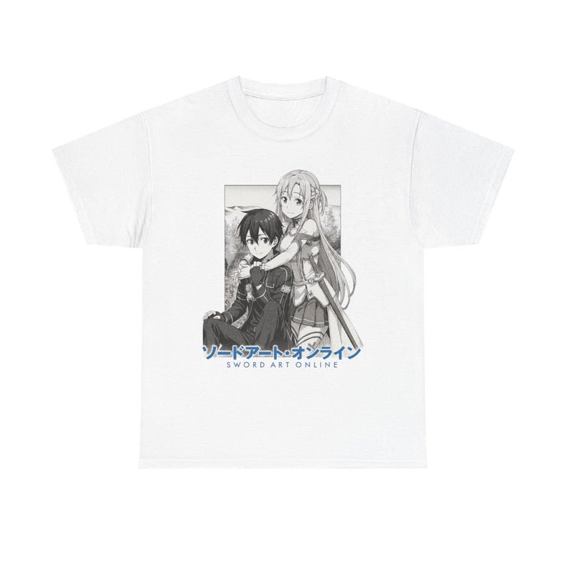 Sword Art Online SAO Kirito Asuna Aincrad Graphic TShirt Unisex Oversized Anime Gamer Streetwear Fantasy World Fan Gift S