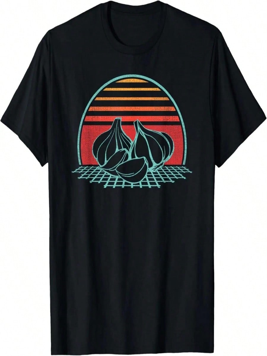 Garlic Lover Retro Vintage 80s Style T-Shirt S разноцветный