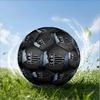 Black And White Stripes With Star Printed Size 5 Soccer Balls, High-Quality, Anti-Slip, Protective Football, A Unique Gift ,Birthdays,Christmas Gifts