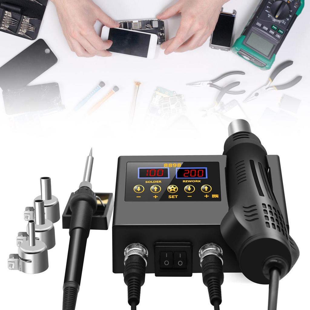 Soldering Station Digital Display Hot Air Guns Soldering And Rework Station For Cellphone Welding Desoldering Repair Tool