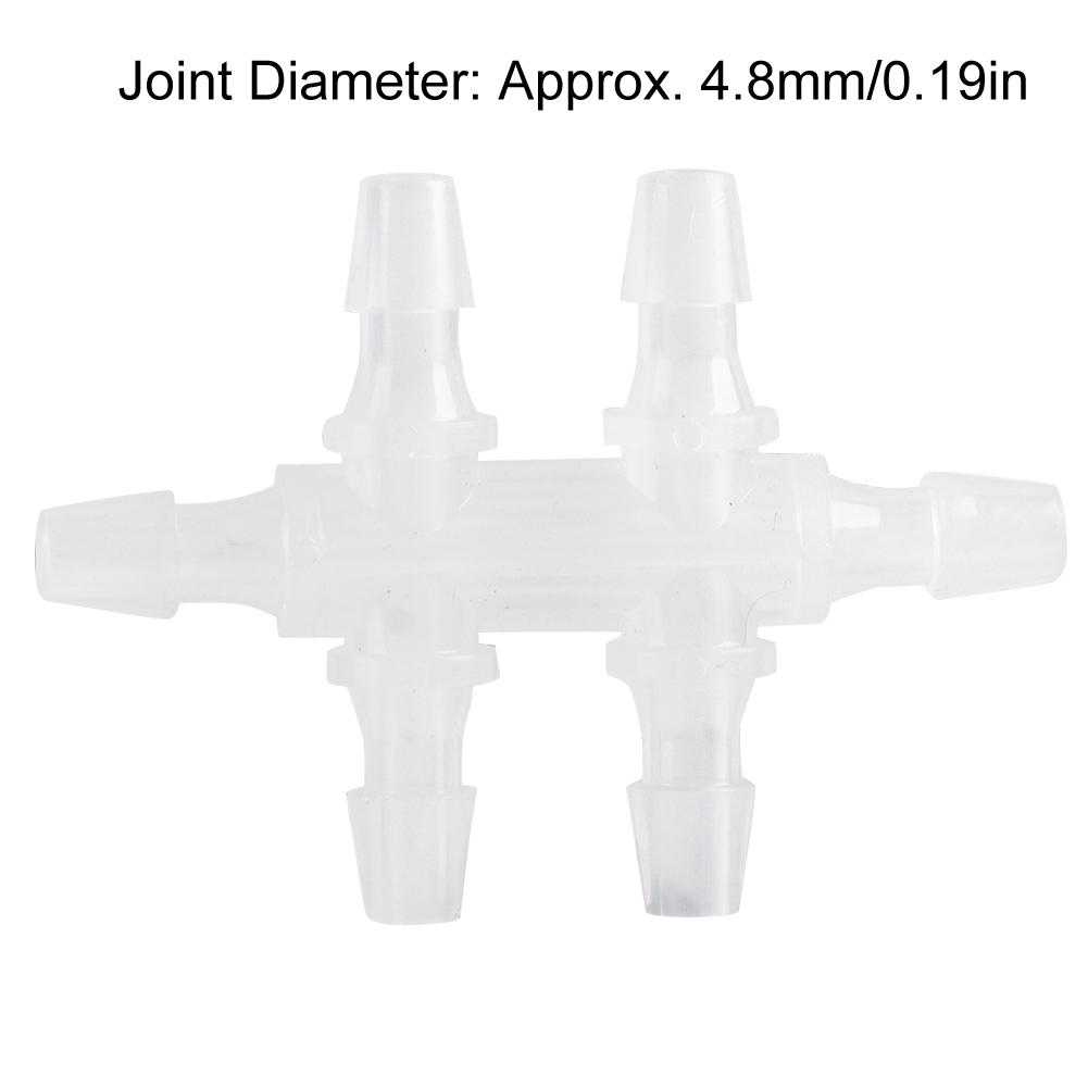10PCS 6 Way Aquarium Water Pipe Adapter Fish Tank Joint Tube Hose Fittings Connector4.8MM