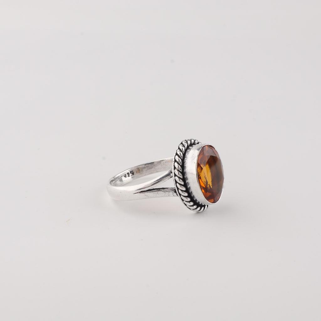 Citrine Gemstone 925 Sterling Silver Jewelry Designer Women Ring For Women RR-84-8