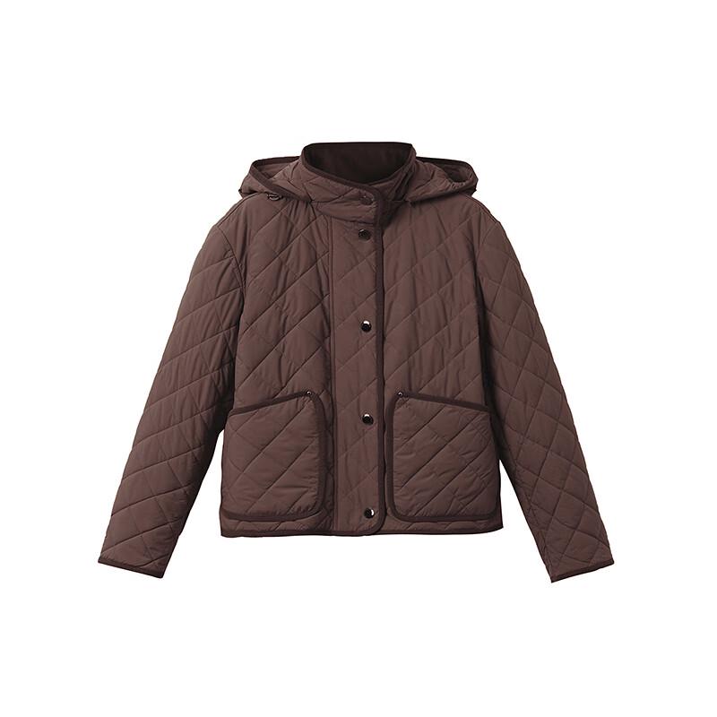 Langzi Retro Quilted Hooded Padded Jacket