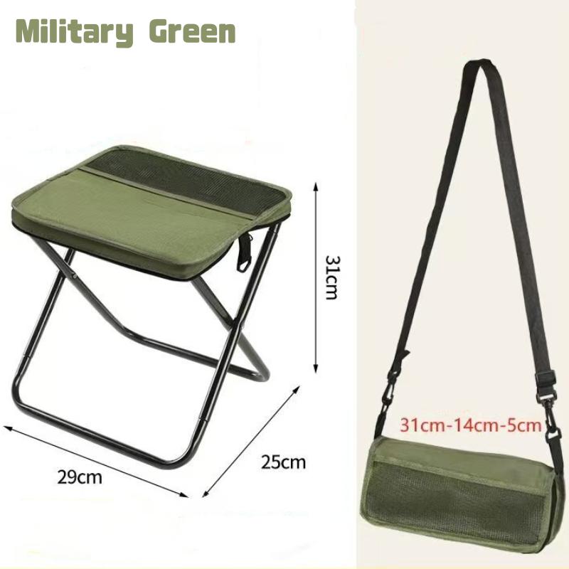 Portable foldable backpack stool lightweight compact camping chair for outdoor fishing, hiking, picnic and travel lounge