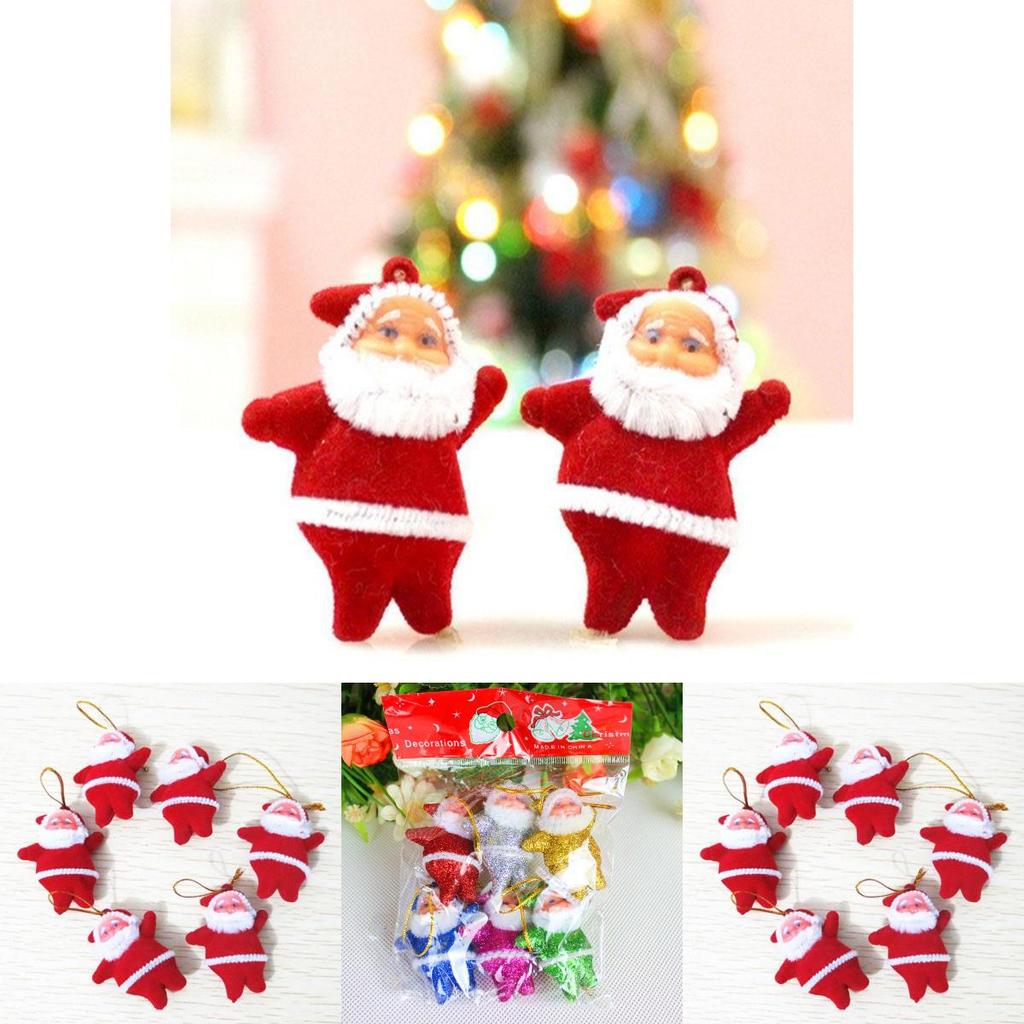Mini Red Santa Claus Figurines Set Of Six Perfect For Festive Christmas Decorations