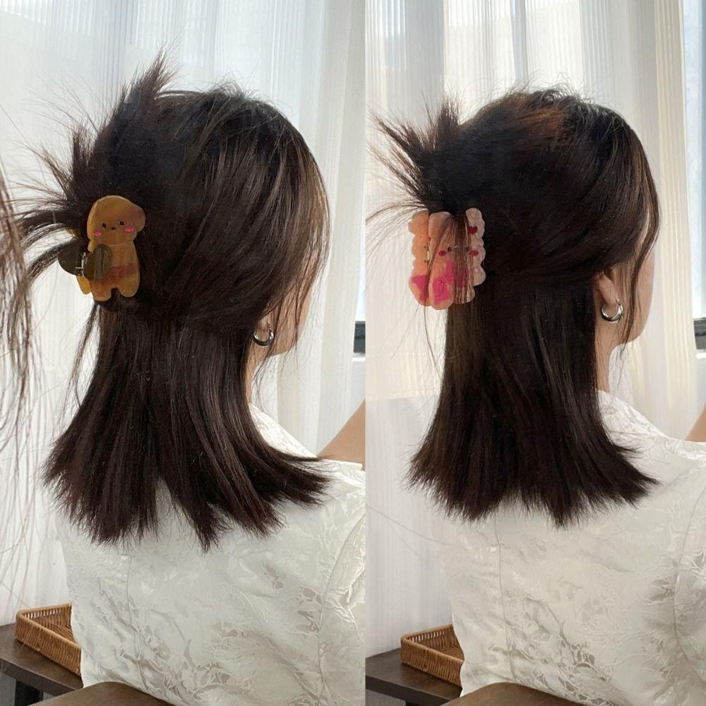 Rabbit Acetate Cat Hair Claw Puppy Shark Clip Creative Cartoon Hair Clip  Girl