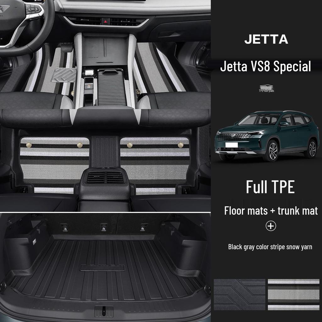 Jetta VS8 Full Coverage TPE Floor Mats - Interior Decorative Automotive Accessories