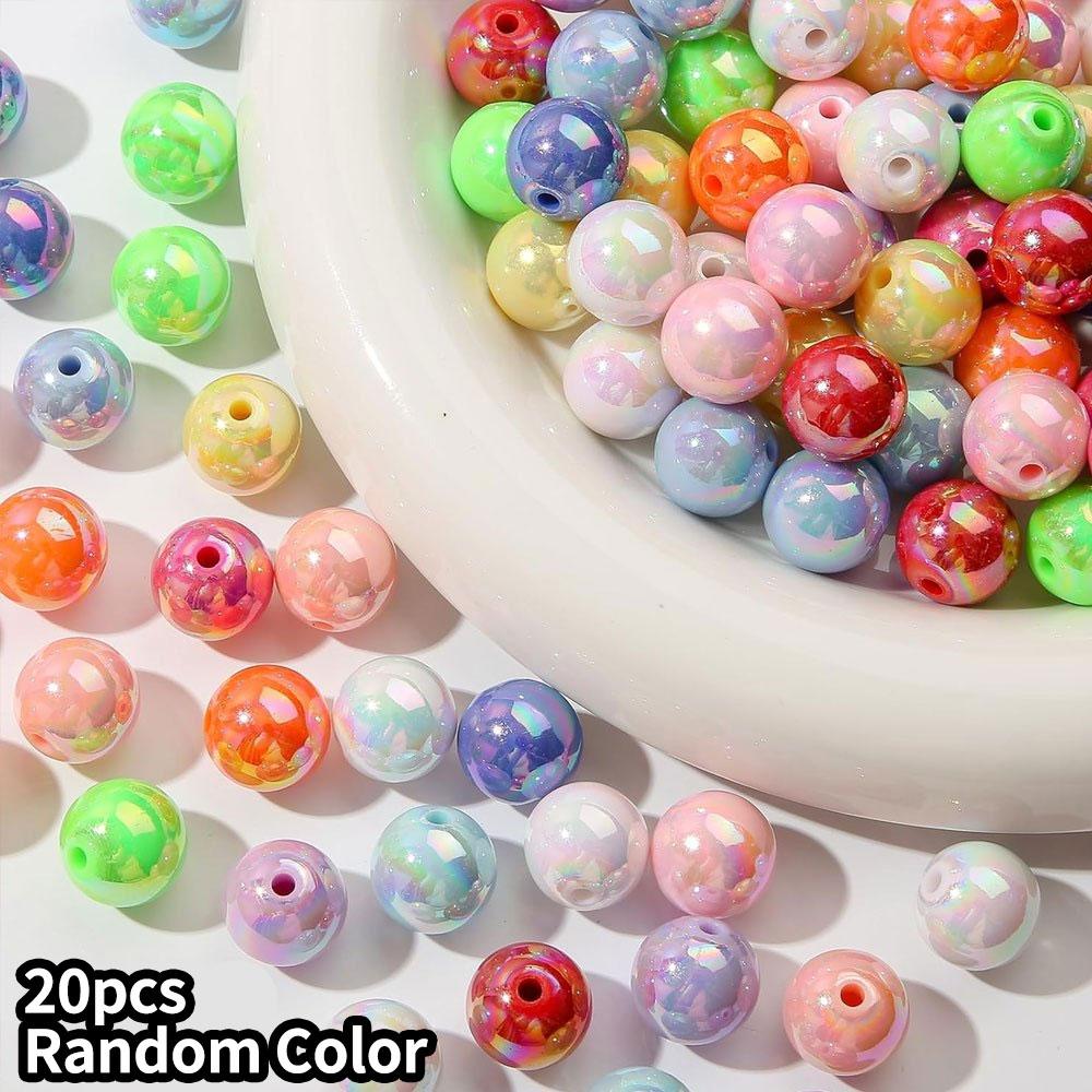 10/20/30pcs 15.5mm acrylic beads Ab colored beads round beads multi-color acrylic beads bracelet necklace earrings jewelry making