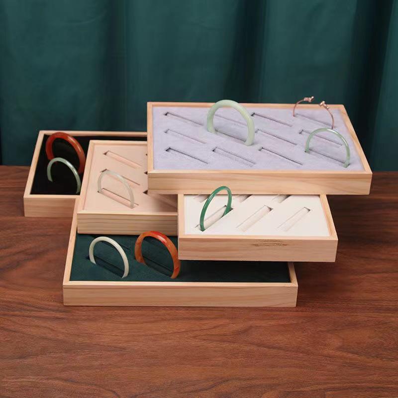 

Solid Wood Bracelet and Jewelry Display Stand 30x20x3 cm