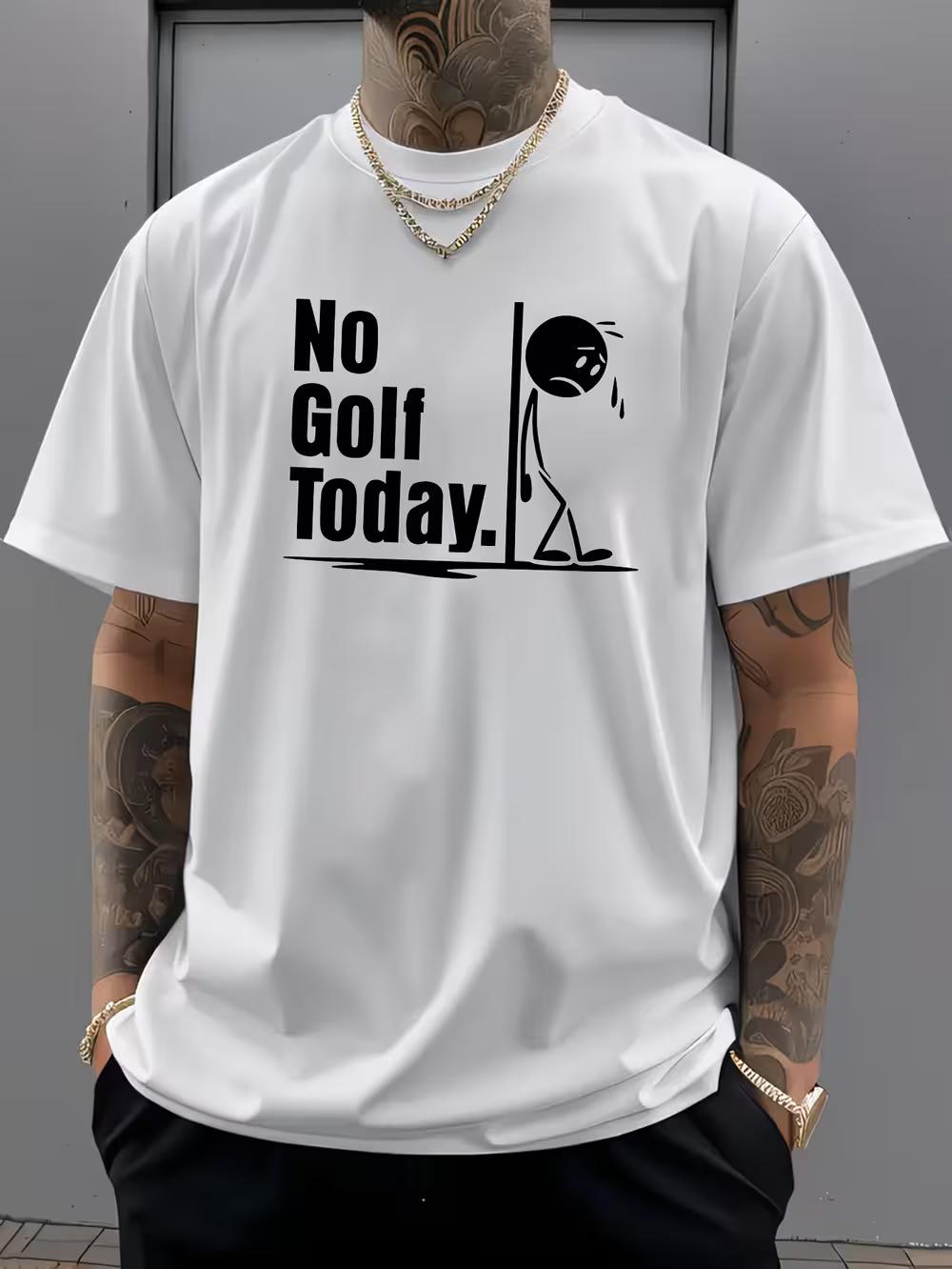 Men S T-Shirt with Designed Personalized Letter Pattern Print - Comfortable Round Neck XL