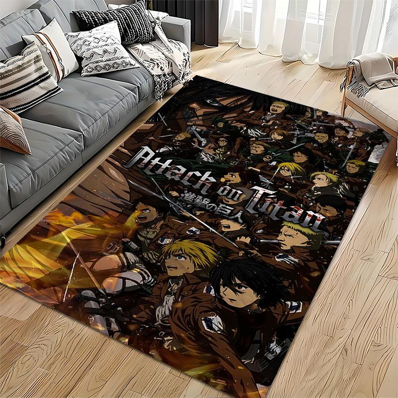 Attack on Titan Anime Carpet suitable as a non-slip mat for the living room or bedroom sofa