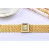 Men Women Diamond-bordered Mesh Iron Chain Steel Belt Quartz Watch Wristwatch