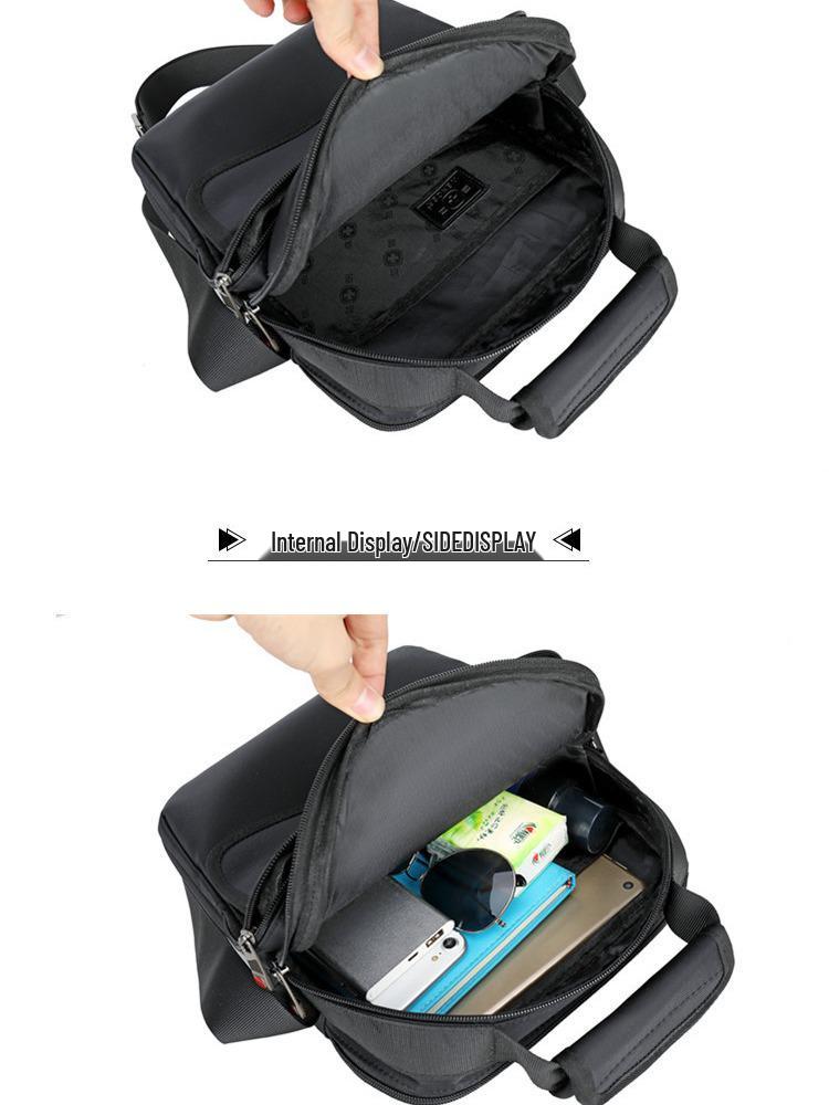 Swiss Army Knife Men's Oxford Shoulder Bag: Vertical Crossbody & Handbag for Business Commute