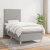 Box Spring Bed with Mattress Light Gray 80 x 200 cm Fabric
