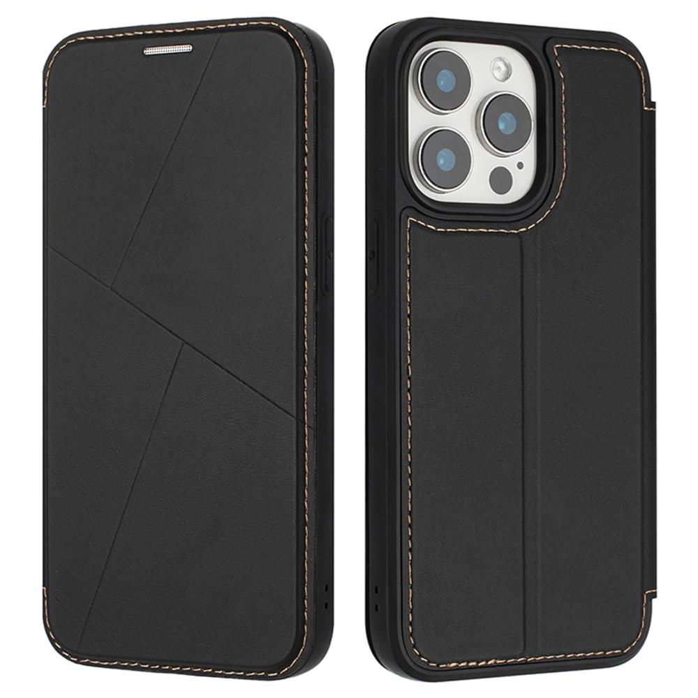 For iPhone 13 Pro Max Case Magnetic Closure Card Slot Leather Flip Phone Cover