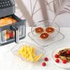 3Layer Air Fryer Racks Stainless Steel Basket Tray Stackable Multifunctional Durable Ovens Racks Air Fryer Accessories