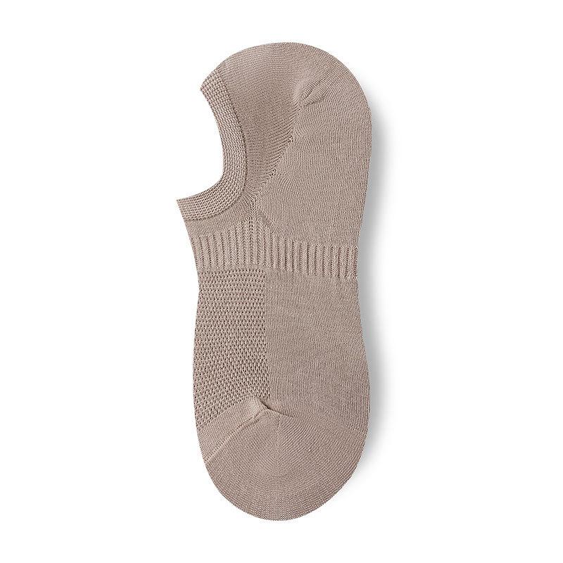 Men's Spring and Summer Pure Cotton Shallow Mouth Deodorant Sweat Absorption Invisible Antibacterial Socks