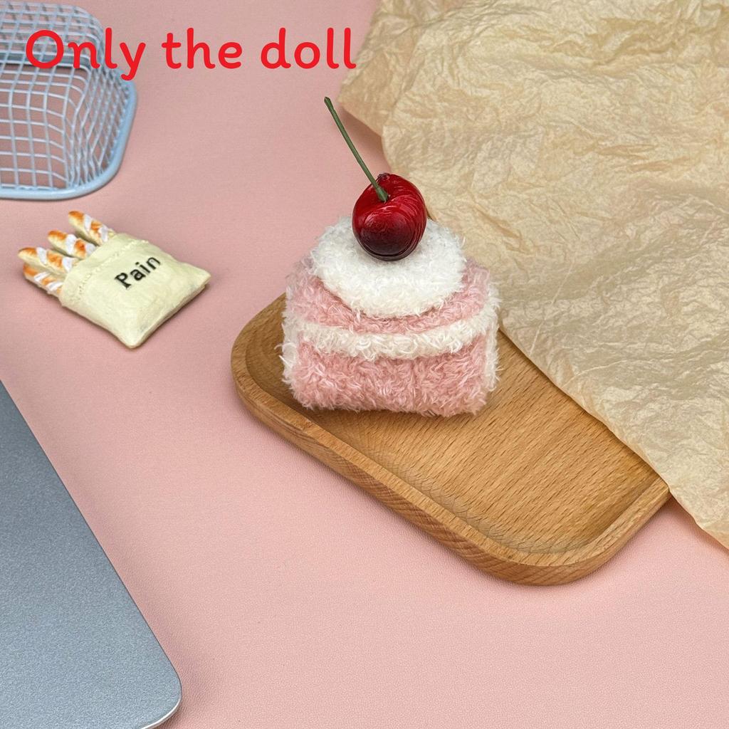 Cake Cute Cherry Burger Three Names Hot Dog Plush Toy Pendant For Bag Decor