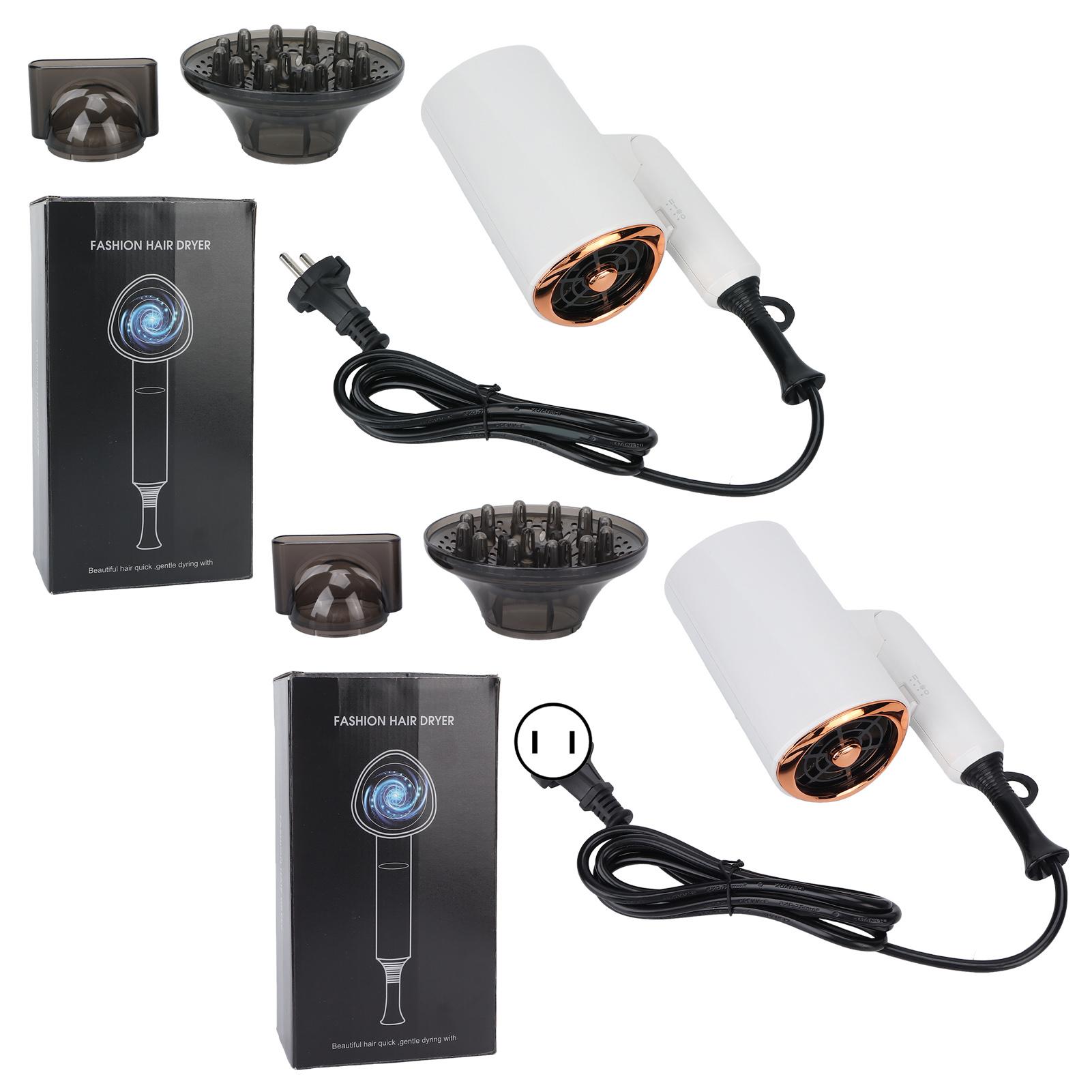 

Складной фен, профессиональный портативный электрический анионный тихий фен для волос для дома, отеля, салона, США