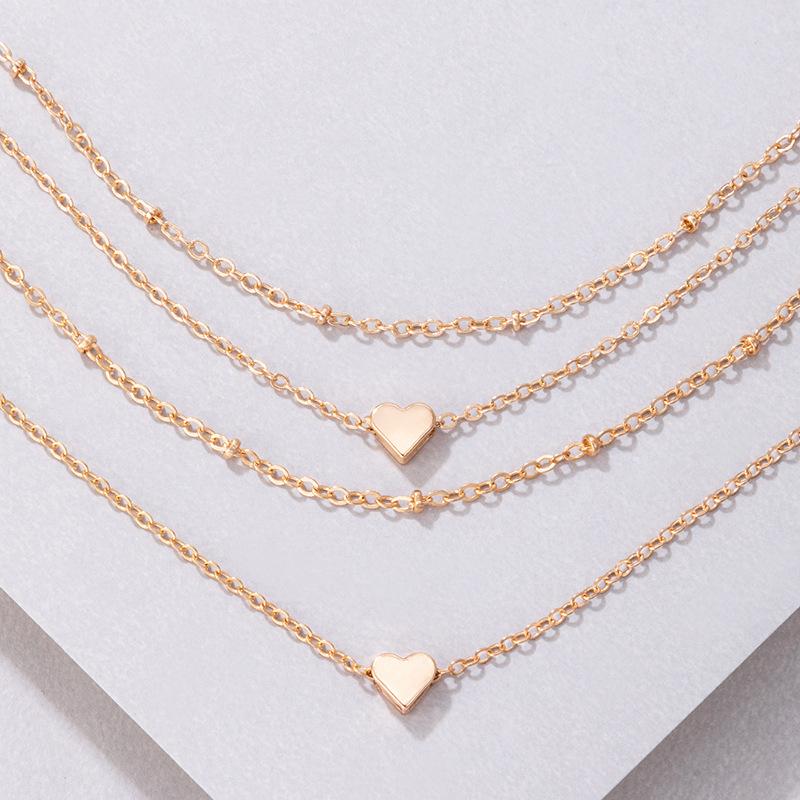 Personalized New Jewelry, Love Geometric Simple Multi-layer Bracelet Necklace Two-piece Combination Women