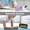 KADEM For iPhone 14 Case Dragonfly Kickstand TPU Flowers Glitter Phone Cover