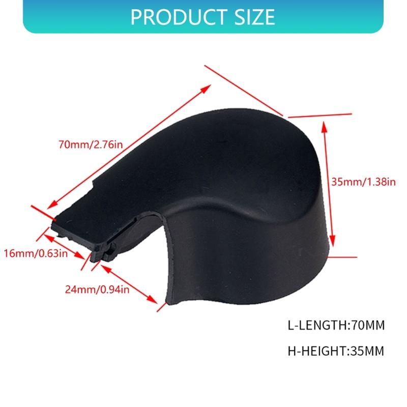 Tampa da Porca do Limpador Traseiro Resistente a UV Instalação Fácil de Encaixar Designs Anti-Ferrugem Dispositivo 5K6955435 para Carro Golf