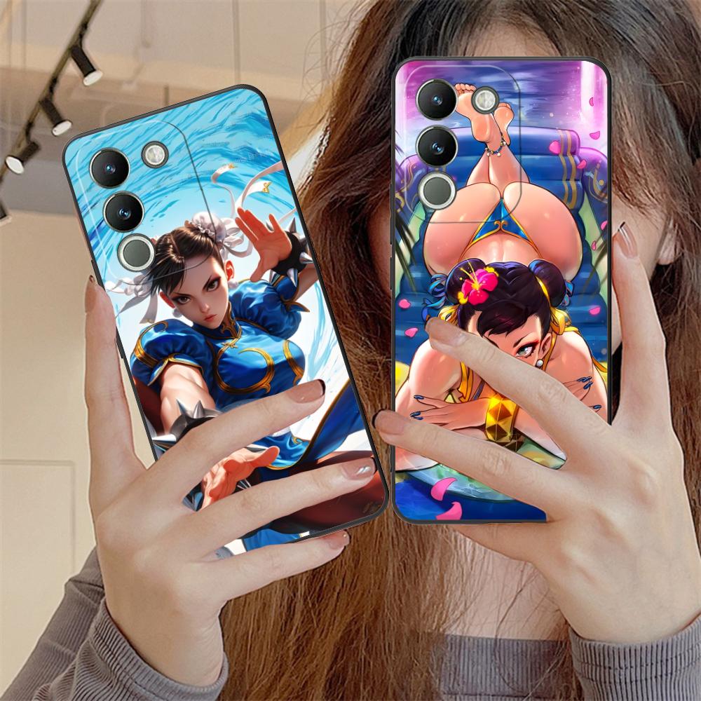 Street Fighter Chunli Phone Case for VIVO V60 V50 V40 V30 V29 V27 V25 V23 Pro Lite 5G Colorful Printing Cover Pretty Smartphone