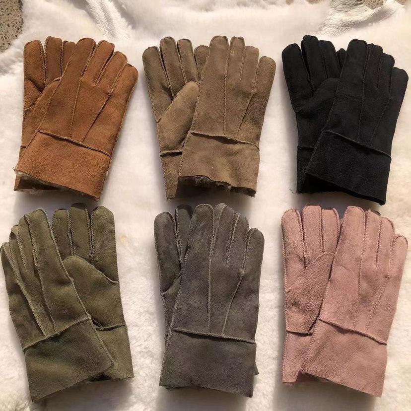 Men's Wool-Lined Sheepskin Winter Gloves - Thick, Warm, Cold-Proof, Ideal for Northeast Outdoor Work